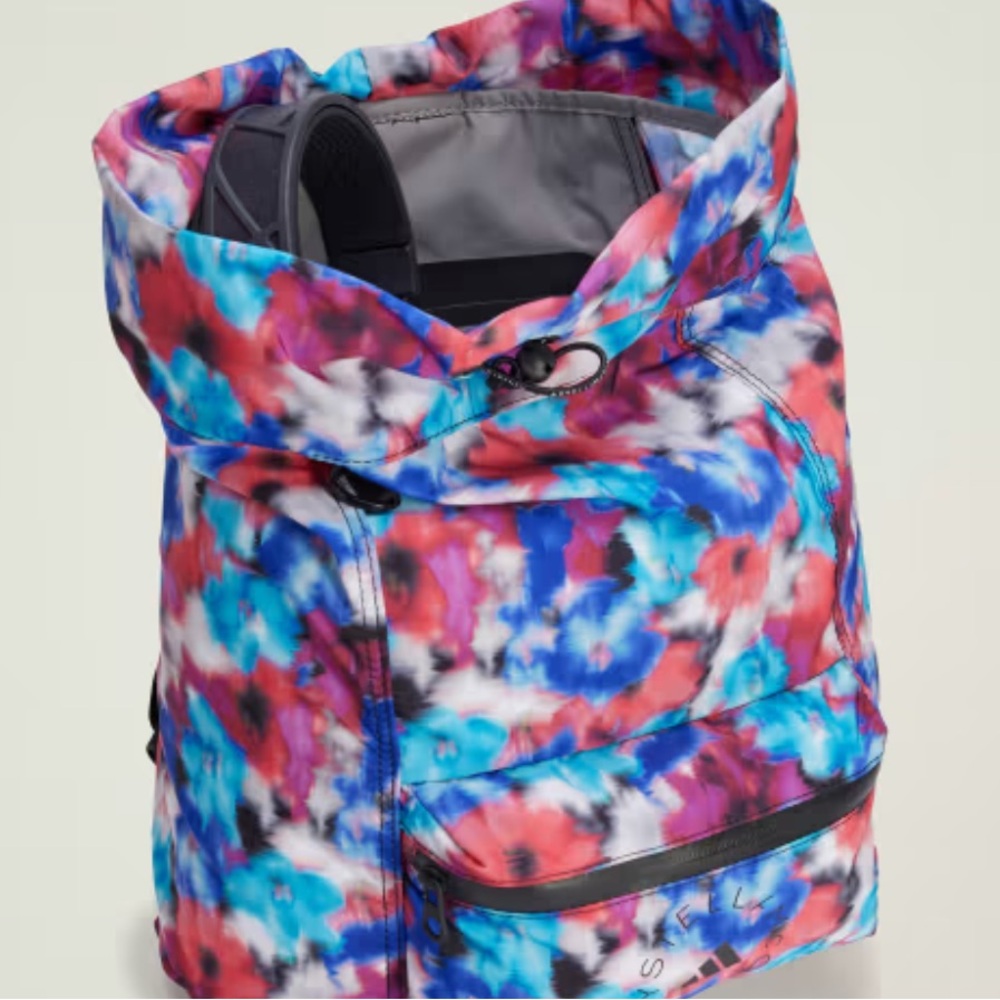 Adidas Stella McCartney backpack bag Floral NWT packable - Picture 2 of 6